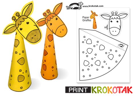 Giraffe Projects For Preschool, Giraffe Party Decorations, Africa Crafts For Kids, Giraffe Craft Preschool, Giraffe Crafts For Kids, Giraffe For Kids, Giraffe Craft, Africa Craft, Zoo Crafts