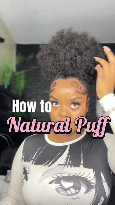 S A ‘ S H A 🍃 on TikTok All Back Hairstyle, Afro Puff Hairstyles, Teeny Weeny Afro, Hair Puff, Short Hair Black, Braided Hairstyles For Black Women Cornrows, Short Hair Styles For Round Faces, Black Women Makeup, Curly Hair Styles Easy