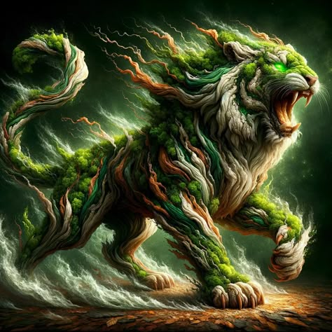 Mythical Creature Art, Lion Artwork, Mystical Animals, Mythical Creatures Fantasy, Mythical Animal, Kaiju Art, Fantasy Beasts, Tiger Art, Lion Art