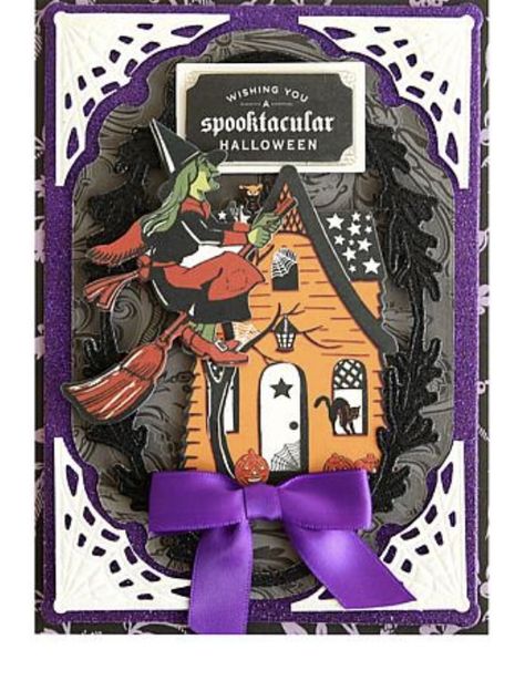 Anna Griffin Halloween, Anna Griffin Cards, Anna Griffin, Glitter Cards, Gold Orange, Purple And White, Halloween Cards, Scary Halloween, Halloween Crafts