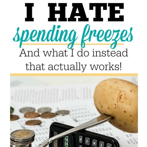 Spending freezes make people overspend before and after the freeze. It's basically pointless! I like my version better; it's free AND it clears up space! Country Housewife, Organized Finances, Spending Freeze, Saving Methods, Savings Money, Financial Wisdom, Living Frugal, Stop Spending Money, Budget Money