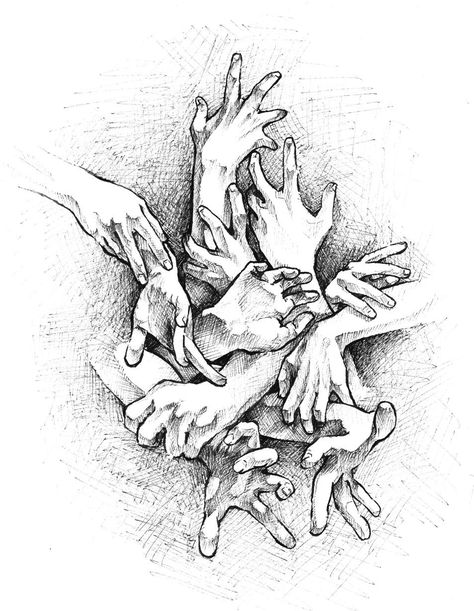 Hands Ripping Drawing, Reaching Hands Drawing, Hands Reaching Up, Hand Reaching Out Tattoo, Creepy Hands Drawing, Hands Reaching Out Drawing, Hands Together Drawing, Drawing Hand Reference, Hand Reference Holding