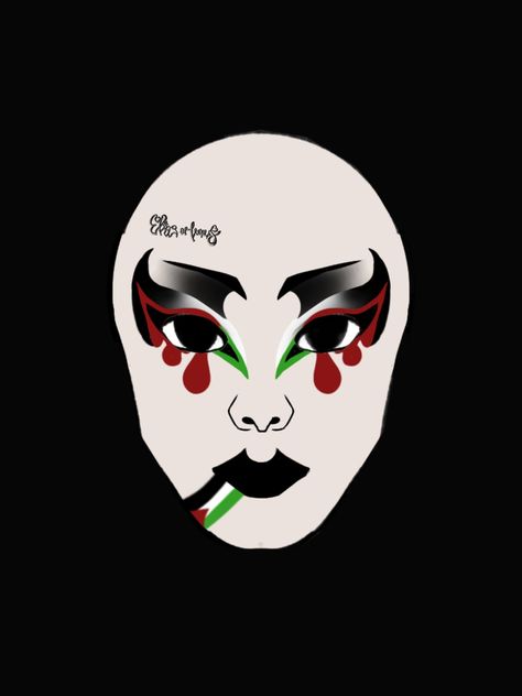 Pro-Palestine goth makeup look / face chart (did it for a protest!) Credit IG/@eliasofvenus if using! Goth Makeup Looks, Face Chart, Goth Makeup, Makeup Looks, Makeup, Make Up, Make Up Looks