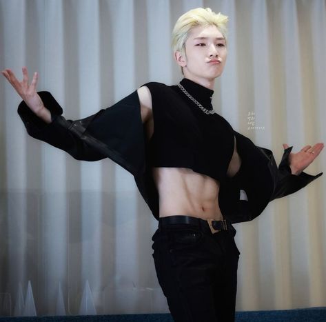 Aesthetic Clothes Crop Tops, Male Crop Top Outfits Korean, Open Chest Male Outfit, Male In Crop Top, Male Feminine Outfits, Incubus Outfit Male, Revealing Mens Clothing, Revealing Male Fashion, Suggestive Outfits Drawing Male