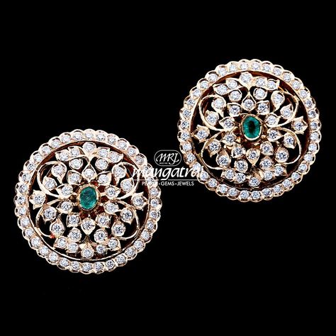 Tops Diamond, Earrings Tops Diamond, Closed Setting Diamond Earrings, Mangatrai Jewellery, Diamond Ear Rings, Diamond Earrings Studs Indian, Diamond Ear Studs, Ear Tops, Ear Tops Gold Indian