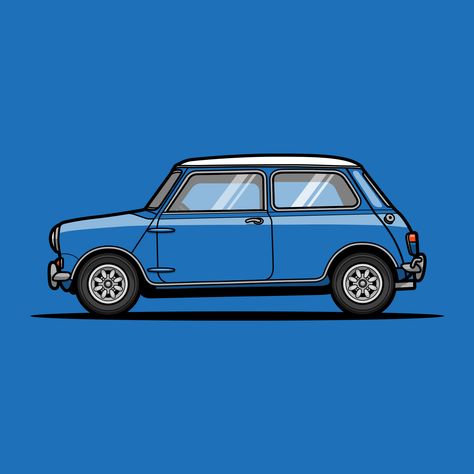 Italian Job Print 1/3 🚗 I've been building up a collection of prints over on my Etsy store and I just had to share this little illustration. My first ever car was a 1986 Mini Mayfair so I felt like I had to draw this little car. Check out this and many more designs at www.wearewildeprints.com #illustration #classiccar #classicmini #illustrator #etsy #etsyshop #printables #printathome #carillustration #sidehustle #carguygift #lastminutegifts #giftideas #vectorart #vector #adobe #adobeillust... Vw Beetle Illustration, Mini Car Drawing, Car Printable, Beetle Illustration, Italian Job, Boat Illustration, Car Guy Gifts, Bedroom Photos, Vw Campervan