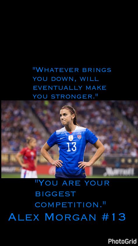 Alex Morgan quote wallpaper Alex Morgan Wallpaper, Alex Morgan Quotes, Morgan Wallpaper, Soccer Quotes Girls, Inspirational Soccer Quotes, Messi Gif, Backgrounds For Desktop, Alex Morgan Soccer, Soccer Goalie