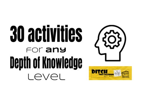 Norman Webb’s Depth of Knowledge model can help teachers create learning opportunities that hit a variety of complexity levels. It is a framework for evaluating the level of complex thinking required to complete a task. The framework consists of four levels. DOK level 1: Recall. What is the knowledge? Who? What? When? Where? DOK level […] Dok Levels, Genius Hour, New Vocabulary Words, Teacher Tech, Depth Of Knowledge, Teacher Boards, Higher Order Thinking, Readers Workshop, Celebration Quotes