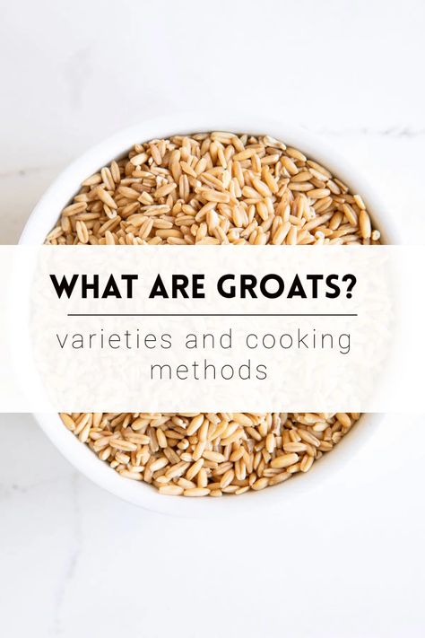 Before cereal grains are processed into their more recognizable forms, they are considered Groats. In this post, I’ll give you an overview of groats, take a look at different varieties of groats, examine their nutritional values, and provide you with helpful information to purchase, prepare, and enjoy groats! Groats Recipe, Ancient Grains Recipes, Best Cereal, Buckwheat Recipes, Best Healthy Dinner Recipes, Oat Groats, Buckwheat Groats, Wheat Recipes, Nourishing Traditions