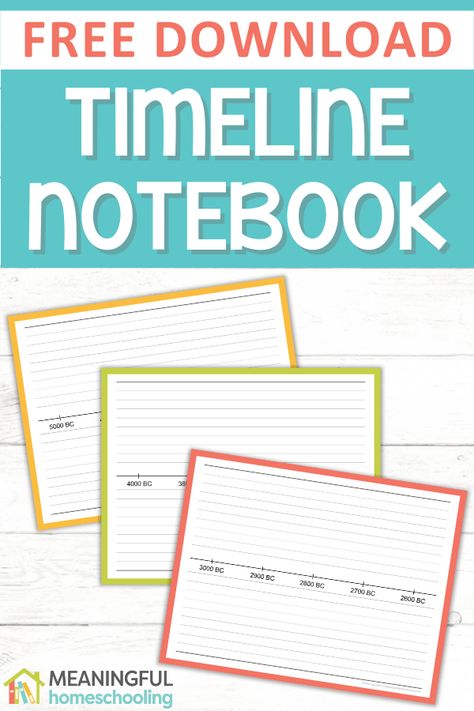 Free Printable Timeline Notebook Pages Notebook Pages, Study Methods, History Timeline, Mystery Of History, Learning Tools, Helping Kids, Free Printable, Free Printables, Make Your Own