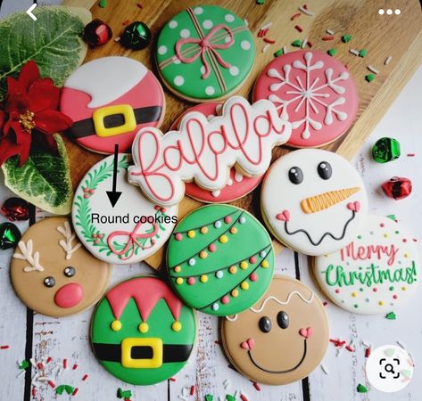 Iced Christmas Cookies, Decorated Christmas Cookies, Mini Christmas Cakes, Christmas Cutout Cookies, Christmas Sugar Cookies Decorated, Cute Christmas Cookies, Royal Iced Cookies, Cookie Decorating Party, Winter Cookie