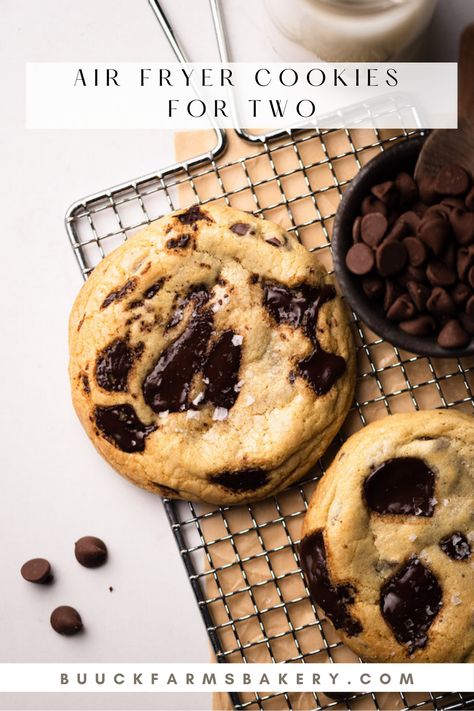 Small Batch Air Fryer Dessert, Air Fryer Single Cookie, Air Fryer Chocolate Chip Cookies Small Batch, Easy Small Serving Desserts, Air Fryer Single Dessert, Single Serve Air Fryer Cookie, Small Batch Air Fryer Cookies, Toaster Oven Brownies, Single Serve Desserts Air Fryer