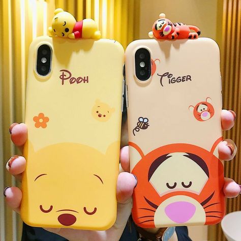 Bff Phone Cases Iphone, Beruang Grizzly, Tiger Phone Case, Bff Phone Cases, Friends Phone Case, Disney Phone Cases, Casing Iphone, Diy Iphone Case, Kawaii Phone Case