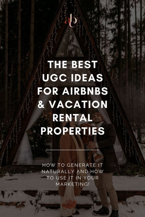 Trying to get more content for your vacation rental marketing? Give UGC a shot! Here I'm sharing the best UGC content ideas for AirBNB and AirBNB UGC examples of how to use user generated content in your short-term rental property marketing strategy! Airbnb Ugc, Ideas For Airbnb, Ugc Content Ideas, Ugc Examples, Airbnb Marketing, Social Media Growth Strategy, Instagram Plan, Small Business Tools, Ugc Content