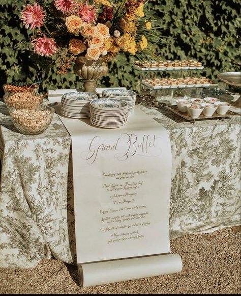 Wedding Buffet Menu, Italian Aperitivo, Wedding Theme Design, Menue Design, Wedding Buffet, Wedding Tablescapes, Wedding Mood Board, Wedding Catering, Wedding Mood