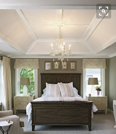 Bedroom Tray Ceiling, Tray Ceiling Bedroom, Tray Ceiling Ideas, Small Bedroom Remodel, Bedroom Remodel, Ceiling Ideas, Tray Ceiling, Bedroom Ceiling, Chic Bedroom