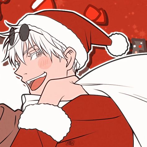 Credits: @vutgtidybi on Twitter. Jjk Xmas Matching Pfp, Satosugu Matching Icons Christmas, Gojo Christmas Fanart, Yuji And Gojo Matching Icon, Jujutsu Kaisen Christmas Pfp, Christmas Icon Matching, Gojo Pfp Cute, Jujutsu Kaisen Christmas Icons, Jjk Christmas Pfp Matching