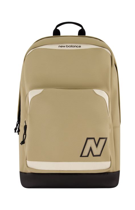 Online only! The New Balance Legacy Backpack Is A Classic Bag That Complements Your Active Lifestyle. The Clean And Stylish Design Of This Versatile Backpack Makes It A Go-To Option For On-The-Go Students, Athletes, Commuters And More.   	100% Polyester 	Front Exterior zip pocket with 1 slip pocket, 2 pen holders, 1 zip pocket, 1 key ring holder 	Main compartment with padded laptop sleeve inside (fits up to a 16" laptop) 	Padded mesh backpanel 	Padded shoulder straps 	Imported Dimensions 17 in H x 11.5 in W x 6.0 in D Stylish Backpacks For Men, Dorm Things, Laptop Backpack Mens, Key Ring Holder, Stylish Backpacks, Classic Bags, Men's Backpack, Kids Backpacks, Active Lifestyle