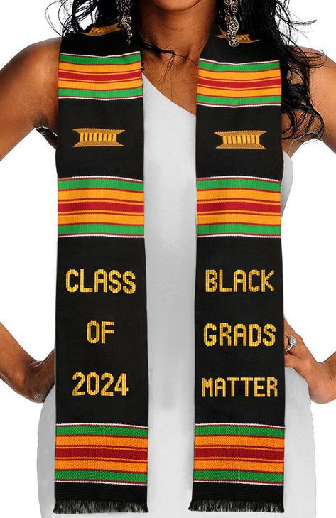 PRICES MAY VARY. African Graduation Sash - The Kwabla's Collection (By O. Kwabla) was started in 1987. It was designed by artists from colleges in Africa aiming to make the most stylish African graduation stole. Great Gift // Memory Item - The Graduation Stole Sash is a lifetime memory, perfect for sending directly to your graduate. Every Stole Sash was designed in a press by hard-working individuals desiring to keep culture alive and preserved for future generations. Perfect for the College Gra Graduation Sash Ideas College, Sash Graduation, Graduation Inspiration, Graduation Sash, Graduation Stole, Branded Scarves, African Heritage, Graduation Photoshoot, Grad Cap