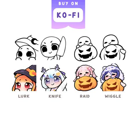 How To Make Twitch Emotes, Ych Emote, Discord Emotes Gif, Twitch Emotes Base, Emotes Base, Halloween Emotes, Emote Ideas, Halloween Animated, Animated Emotes