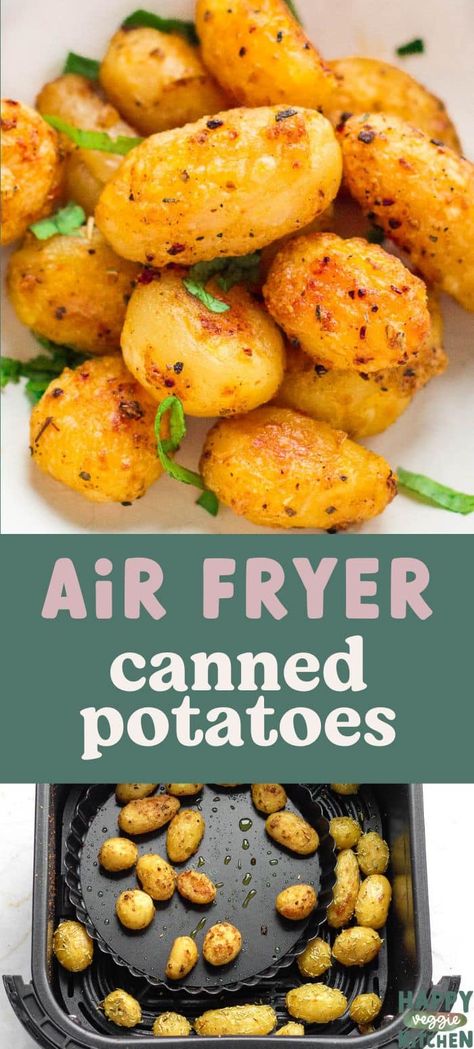 Whole Potatoes In Air Fryer, Air Fried Side Dishes, Air Fried Canned Potatoes, Air Fry Canned Potatoes, Airfryer Tinned Potatoes, Can Potatoes In Air Fryer, Air Fryer Tinned Potatoes, Canned Potatoes Recipes Air Fryer, Can Whole Potato Recipes