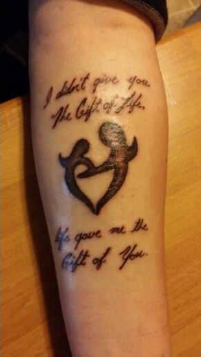 In honor of my stepdaughter.   I may not have given birth to her, but that doesn't mean she is any less of my daughter.  "I didn't give you the gift of life, Life gave me the gift of you." Step Mom Son Tattoo, Step Daughter Tattoo Ideas For Mom, Mom And Step Daughter Tattoos, Bonus Daughter Tattoo, Step Mom Tattoos Ideas, Step Mom Tattoos, Step Mom And Daughter Tattoos, Mom Son Tattoo, Adoption Tattoo