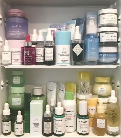 Medicine Cabinet Aesthetic, Things To Have In Your Medicine Cabinet, Skincare Medicine Cabinet, Medicube Skin Care, Saggy Neck Skin, Get Rid Of Saggy Skin, Medical Skincare, Korean Skincare Collection Aesthetic, Saggy Neck