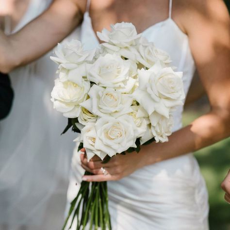 Long Rose Bouquet, Minimal White Rose Bouquet, Long Stemmed Rose Bouquet, White Spray Rose Bouquet, Long Stem Rose Bouquet, Long Stem White Rose Bouquet, Long Stemmed White Rose Bouquet, White Roses Bridal Bouquet, White Long Stem Roses