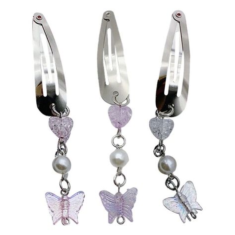 Butterfly Pendant Hairpin Metallic Style Hair Clip Girls Braids Bangs Hair Clip Features: Our butterfly pendant hair clip is a trendy accessory that adds a unique touch to your hair. The dangling tassels and intricate designed make it outstanding. Perfect for those who love the edgy aesthetic. Made from durable materials, our butterfly pendant hair clip stays securely in place without easily falling off. The gentle swaying of the tassels and beads adds a playful element. Designed for infants and Braids Bangs, Cute Hair Clip, Metallic Style, Braided Bangs, Edgy Aesthetic, Girls Braids, Cute Hair, Hair Clips Girls, Style Hair