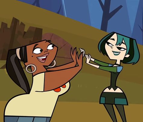 Total Drama Island Scenes, Leshawna Total Drama Island, Friendship Wallpaper, Fav Character, Team Pictures, Drama Total, Drama Island, Total Drama Island, Total Drama