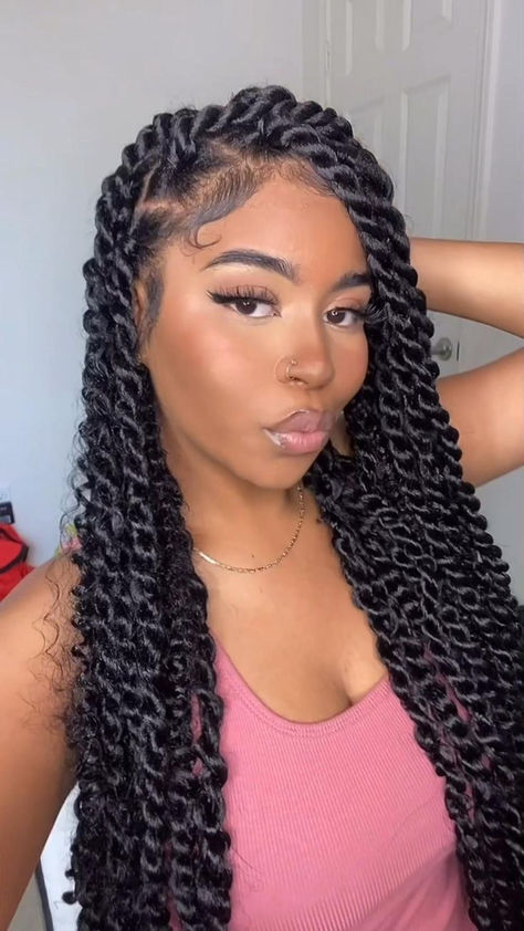 Passion Twist Hairstyles, Big Twist Braids Hairstyles, Short Large, Passion Twists, Twisted Hair, Hair Twist, Faux Locs Hairstyles, Box Braids Hairstyles For Black Women, Braids Hairstyles Pictures