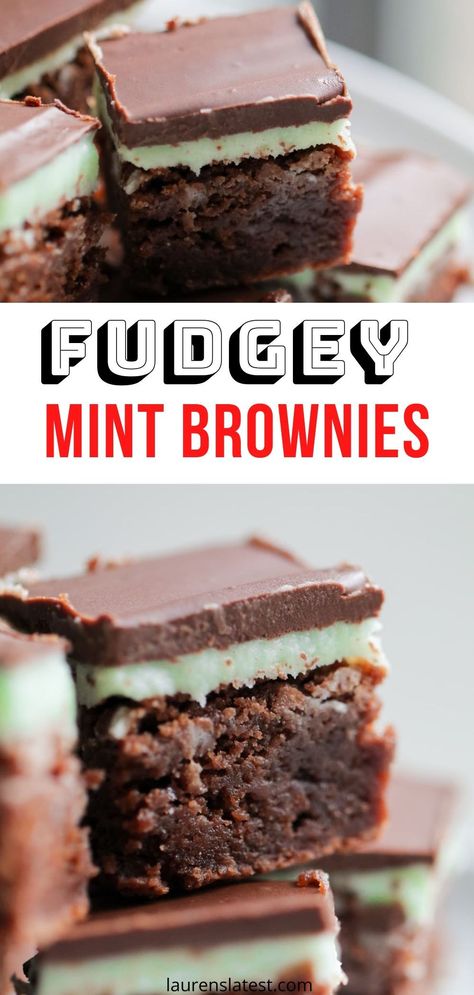 Mint Topped Brownies, Mint Chocolate Brownies Easy, Mint Frosted Brownies, Mint Chocolate Fudge Brownies, Chocolate Mint Squares, Mint Brownies Recipe Easy, Easy Mint Brownies, Chocolate Mint Desserts, Mint Dessert Recipes