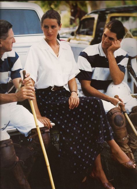 Ralph Lauren 80s Fashion, Ralph Lauren 90s Ads, Polo Ralph Lauren Campaign, Ralph Lauren Summer Aesthetic, Ralph Lauren Inspired Outfits, Isabelle Townsend, Ralph Lauren Vintage Ads, Ralph Lauren 80s, Ralph Lauren Photoshoot