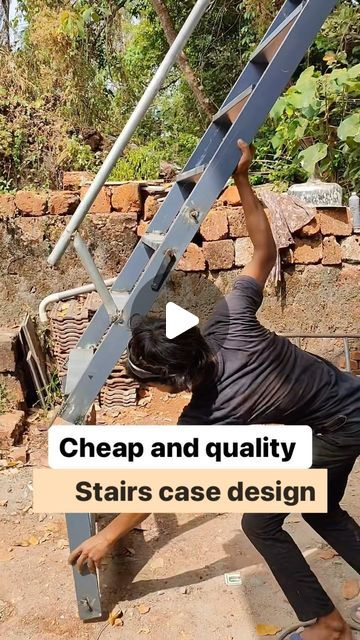 Gittimitti.com on Instagram: "Cheap and best foldable staircase design idea 💡 

This design can solve your space as well as budget problem. It is easy to use and zero maintenance. Made up of iron, and easy to fold, this can fit into a tiny space . You can aslo contact us for more such design 

Do follow this channel for more upcoming design ideas 

#staircase #stair #design #designer #interiordesign #designdeinteriores #kitchendesign #homedesign #industrialdesign #designs #designerdeinteriores #interior #interiordecor #interiors #art #artist #home #homedecor #decor #construction #architecture #architectural #architect #reels #reel #instagood #instalike #instadaily #viralvideos #photooftheday" Staircase For Small Spaces, Iron Stairs Design, Foldable Staircase, Folding Staircase, Foldable Stairs, Folding Stairs, Artist Home, Stair Design, Iron Staircase