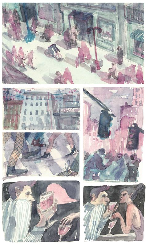 one day/single page comic :: Behance Three Panel Comic, Comic Page Layout, Four Panel Comic, Diary Comic, One Page Comic, Comic Reference, Comic Ideas, Comic Layout, Illustration Watercolor