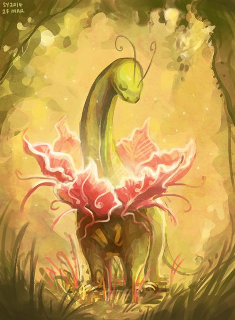 Meganium Pokemon, Pokemon Room Decor, Sailor Moon Pokemon, Johto Region, Chibi Pokemon, Realistic Pokemon, Drawing Space, Pokemon Mystery Dungeon, Project Drawing