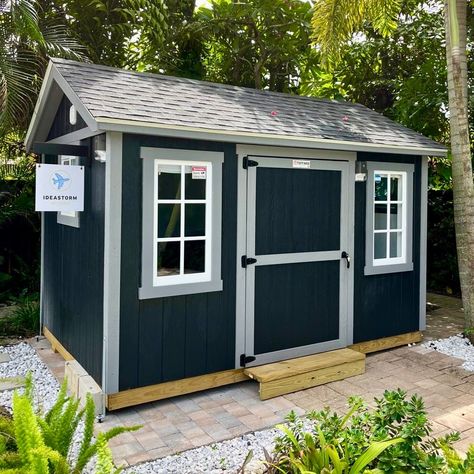 A Glimpse into Alex's Backyard Art Studio - Tuff Shed Backyard Art Studio, Horizontal Sliding Windows, Backyard Art, Shed Landscaping, Writing Studio, Tuff Shed, Wall Vents, Shed Construction, Art Studio Space