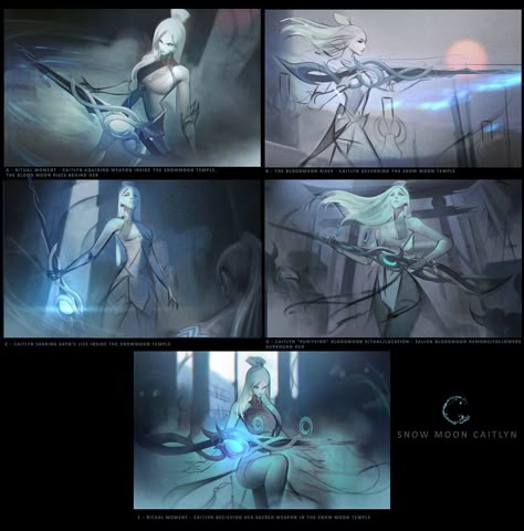 Wlop Tutorials, Splash Art Poses, Lol Concept Art, League Art, Snow Moon, League Of Legends Characters, Moon Drawing, Splash Art, Concept Art Character