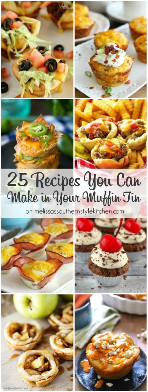 25 Recipes You Can Make in Your Muffin Tin HERO Recipes Dinner Party, Mini Muffin Tin Recipes, Muffin Cups Recipes, Muffin Pan Recipes, Fingerfood Party, Muffin Tin Recipes, Baking Muffins, Muffin Tins, Muffin Tin