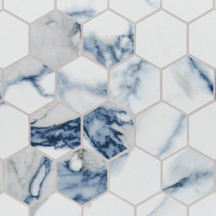 Traditional Tile, Porcelain Mosaic Tile, Stone Look Tile, Blue Bathroom, Beautiful Tile, Tile Installation, Mosaic Designs, Porcelain Mosaic, Tile Ideas