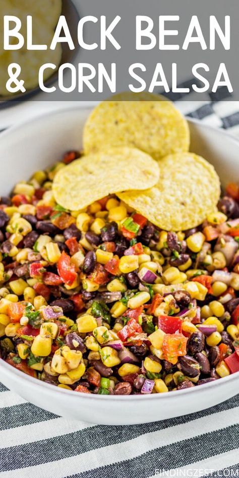 Mexican Salsas For Tacos, Tomato Black Bean And Corn Salsa, Corn And Blackbean Salsa, Black Bean Pico, Black Bean And Corn Salsa With Italian Dressing, Corn And Tomato Salsa Recipe, Appetizers With Corn, Black Bean And Corn Salsa With Rotel, Black Beans Corn Tomatoes