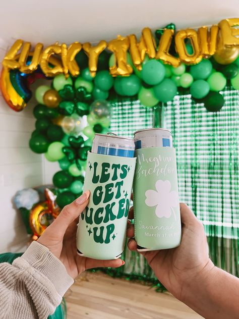 St Paddy’s Day Bachelorette, At Patrick’s Day Bachelorette, St Paddys Bachelorette Party, Irish Hen Party Ideas, St Patricks Day Themed Bachelorette Party, Bachelorette Party Green Theme, Lucky Bachelorette Party, St Patricks Bachelorette Party Ideas, Irish Bachelorette Party