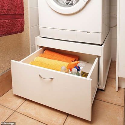 Washing Machine Cabinet Ideas, Washing Machine Storage, Washing Machine Cabinet, European Laundry, Washing Machine Stand, Machine Storage, Top Load Washing Machine, Front Loading Washing Machine, Bathroom Closet