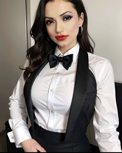 Waitress Outfit Restaurants Classy, Bartender Woman, Bartender Outfit, Waitress Outfit, Ladies Waistcoat, Women's Office, Formal Clothing, Womens Office, Outfit Mujer