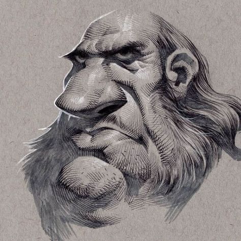 fantasy character sketch ink and pencil Character Pencil Drawings, Colored Pencil Character Design, Pencil Character Design, Old Man Sketch Character Design, Old Man Pencil Drawing, Kevin Keele Art, Kevin Keele, Wooden Gnomes, Tone Paper