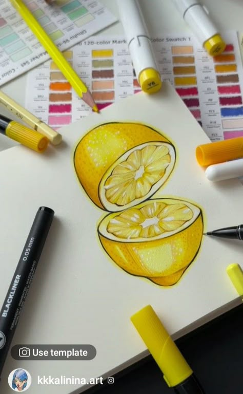 Realistic Marker Drawing, Simple Alcohol Marker Drawing, Things To Draw With Alcohol Markers, Alcohol Markers Art Ideas, Ohuhu Art, Drawing Alcohol, Sketchbook Drawings Ideas, Marker Inspiration, Sketchbook Page Ideas