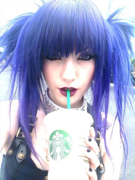 Leda Muir. #LedaMonsterBunny #blue #dyed #scene #hair #pretty Leda Muir, Emo Scene Hair, Scene Girl, Kei Visual, Oki Doki, Goth Hair, Hair Color Pastel, Emo Hair, Deep Wave Hairstyles