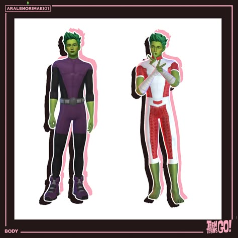 Beast Boy Costume, Beast Boy Teen Titans, Sims 4 Seasons, Hero Clothes, Boy Teen, Sims 4 Anime, Free Sims 4, Sims 4 Expansions, Sims 4 Teen