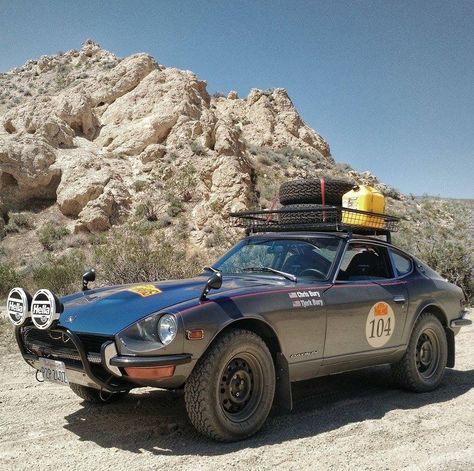 Offroad 240Z Safari Car, Offroad Cars, Datsun Car, Adventure Car, Datsun 240z, Lifted Cars, Car Inspiration, Concept Car Design, Classic Sports Cars