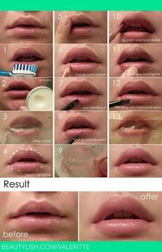 Makeup. Big pouty lips Rich Ridges Lips, Refreshing Makeup Look, Branding Styles, Makeup Bibir, Diy Lip Plumper, Cool Makeup, Diy Deodorant, Make Up Tutorials, Makeup Hacks Tutorials